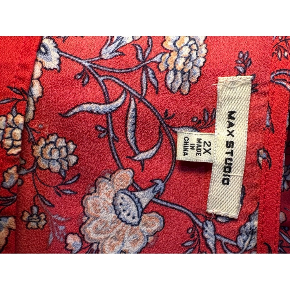Floral Red Ruffle Dress - Picture 5 of 7